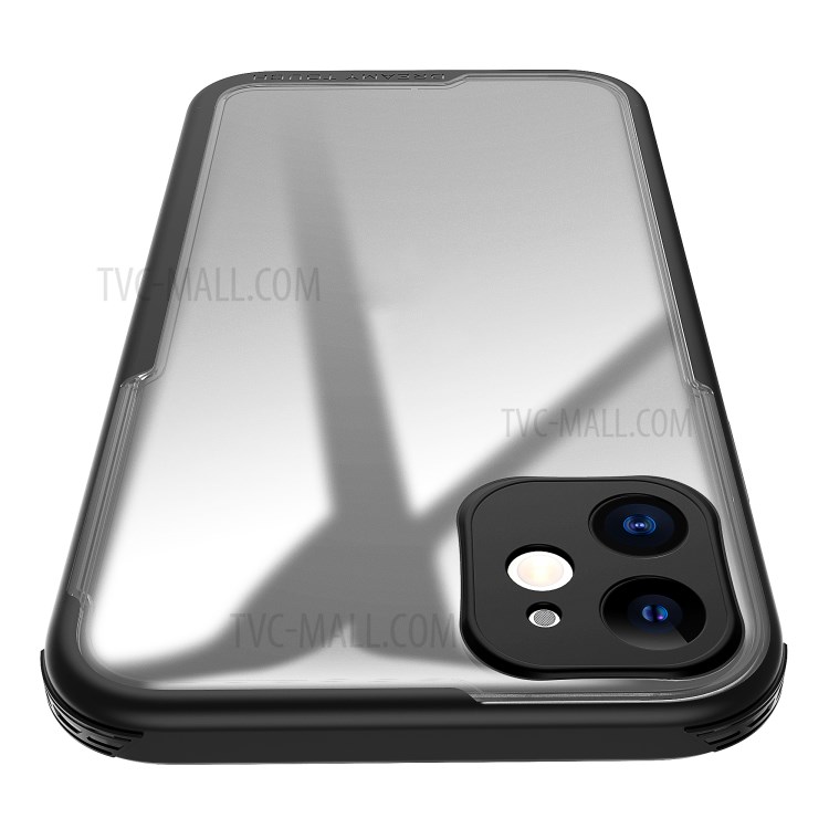 Cubierta Del Teléfono Móvil LeeU DISEÑO Mate PC + TPU Con Conector De Conversión De Voz Para IPhone 11 De 6,1 Pulgadas - Negro-4