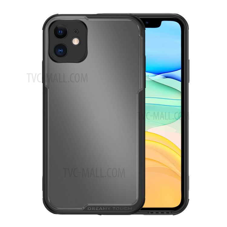 Cubierta Del Teléfono Móvil LeeU DISEÑO Mate PC + TPU Con Conector De Conversión De Voz Para IPhone 11 De 6,1 Pulgadas - Negro-7