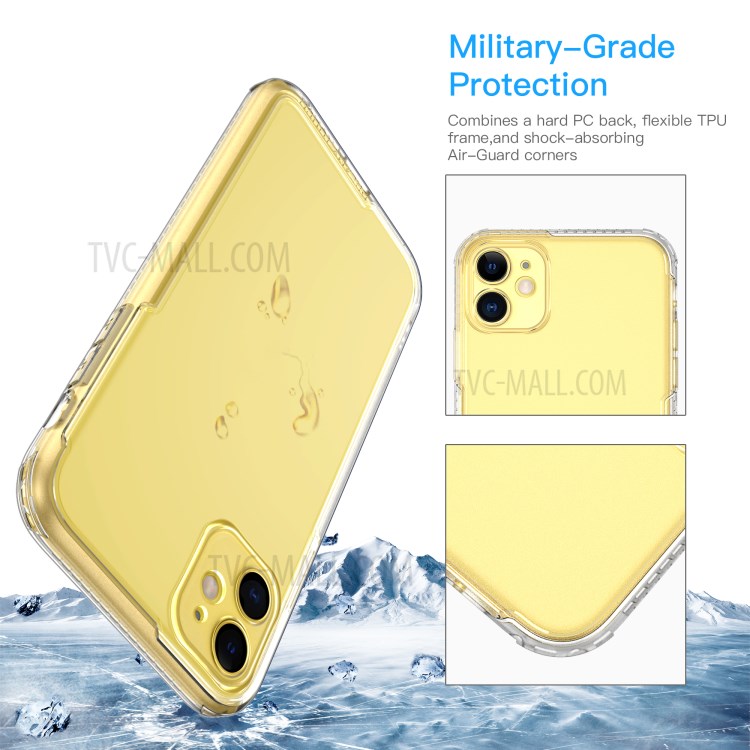 LEEU DESIGN Matte PC +TPU Mobile Phone Cover with Voice Conversion Jack for iPhone 11 6.1-inch - Transparent-9