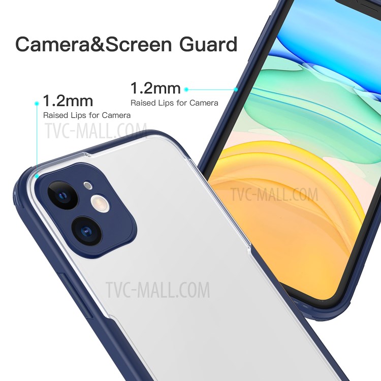 LEEU DESIGN Matte PC +TPU Mobile Phone Cover with Voice Conversion Jack for iPhone 11 6.1-inch - Blue-2