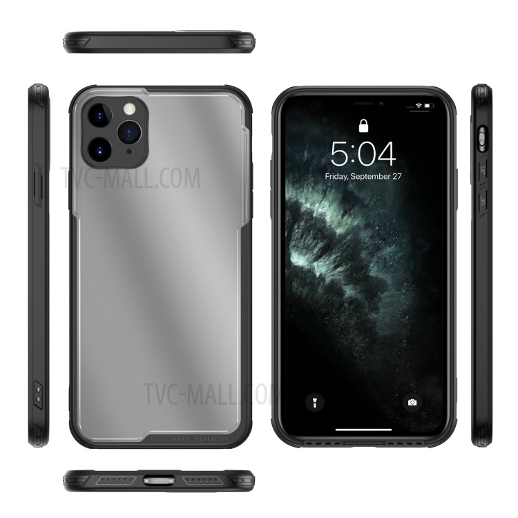 LEEU DESIGN Matte PC +TPU Mobile Phone Shell Cover for iPhone 11 Pro Max 6.5 inch - Black-10