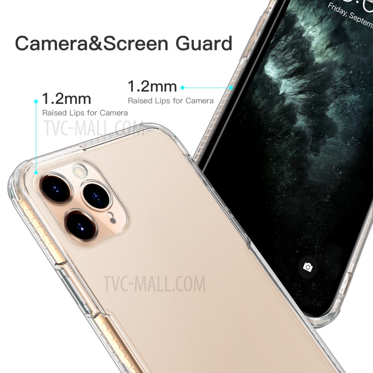 LEEU DESIGN Matte PC +TPU Mobile Phone Shell Cover for iPhone 11 Pro Max 6.5 inch - Transparent-2