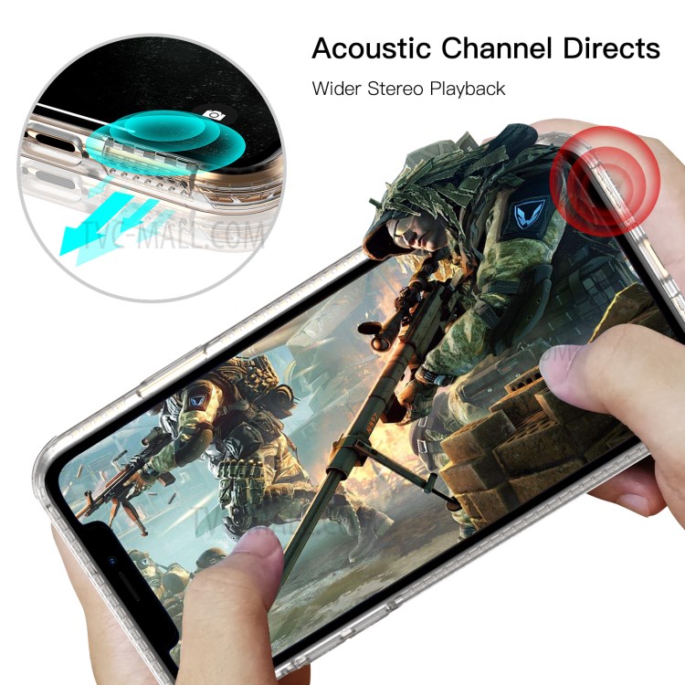 LEEU DESIGN Matte PC +TPU Mobile Phone Shell Cover for iPhone 11 Pro Max 6.5 inch - Transparent-4