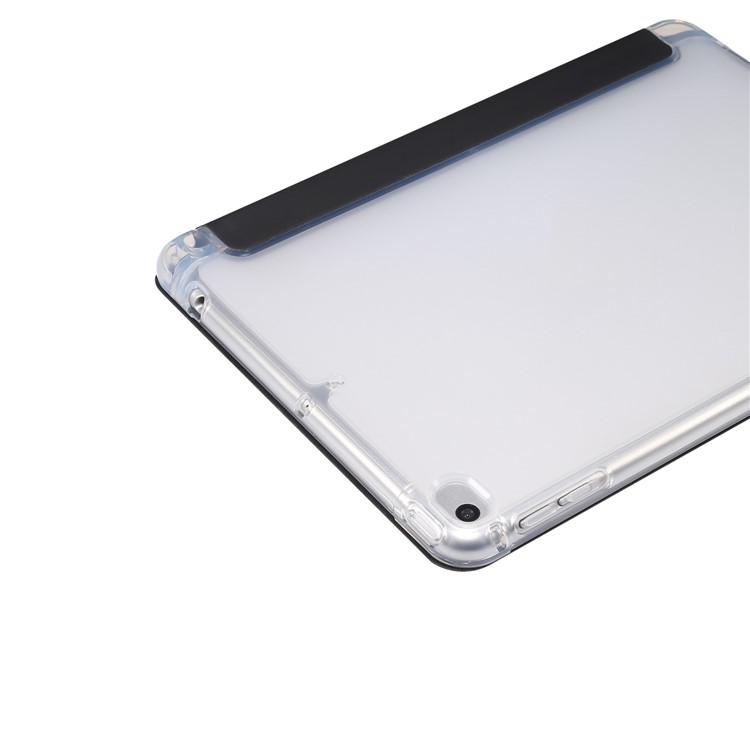 Cubierta de Protección de TPU de Cuero de Soporte Tri-pliegue de Piel Con Ranura Para Lápiz Para Ipad Mini (2019) 7.9 Pulgadas/mini 4 - Negro