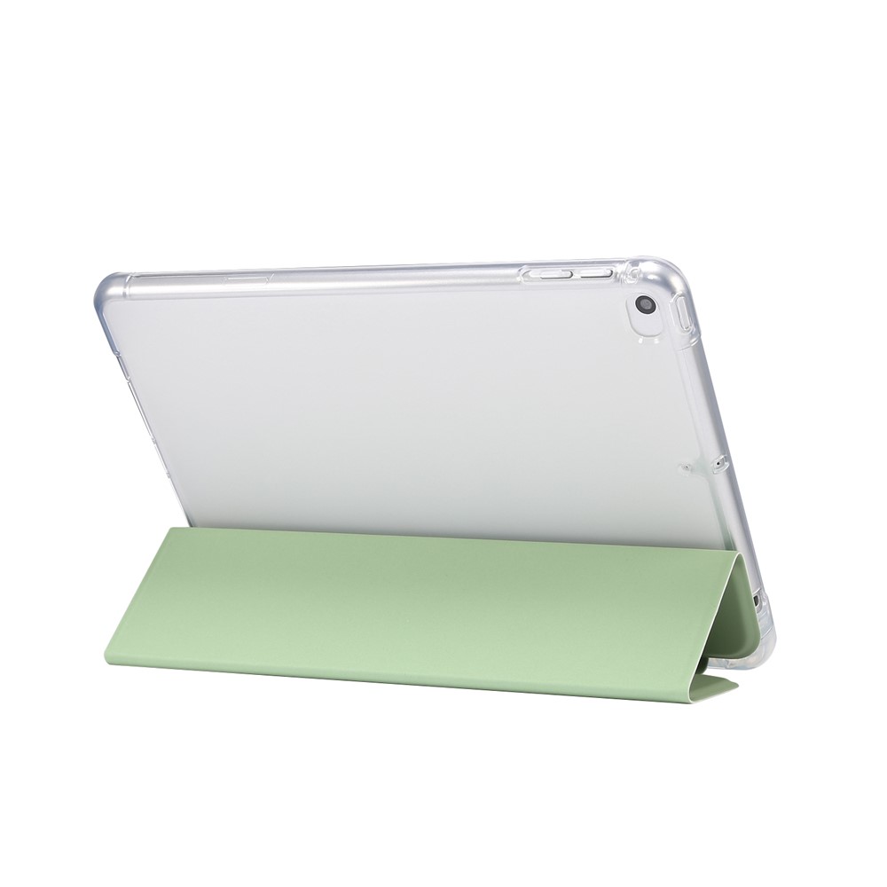 Sensação De Pele Tri-dobra Couro Suporte Tampa De Protecção TPU Com Ranhura Caneta Para Capas Mini (2019) 7,9 Polegada / Mini-4 - Verde-4
