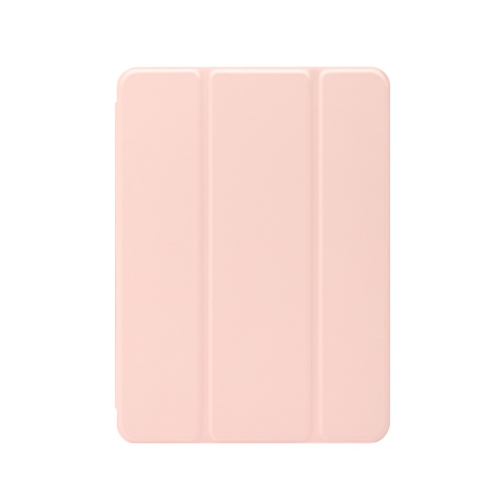 Skin Feeling Tri-fold Stand Leather TPU Protection Cover with Pen Slot for iPad mini (2019) 7.9 inch/mini 4 - Light Pink-1