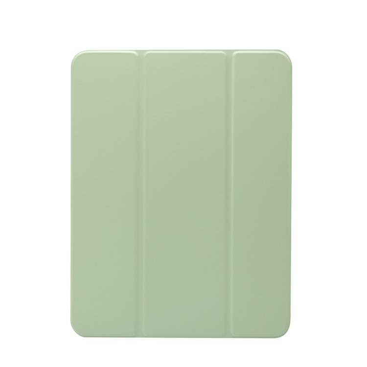 Skin Feeling Tri-fold Stand Leather TPU Tablet Case with Pen Slot for iPad Pro 11-inch (2020)/(2018) - Green-1
