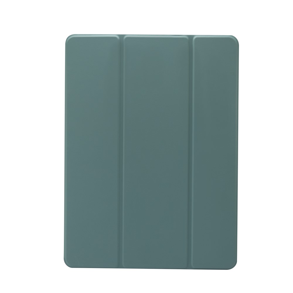 Skin Feeling Tri-fold Stand Leather TPU Case Com Caneta Para Ipad Air 10,5 Polegadas (2019)/Pro 10,5 Polegadas (2017) - Verde Escuro