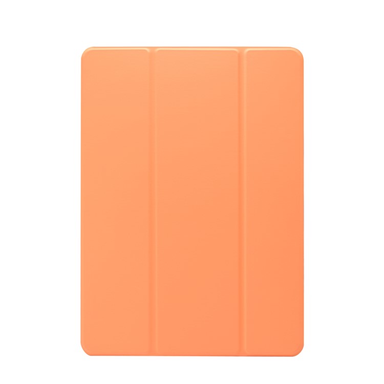 Skin Feeling Tri-fold Stand Leather TPU Case with Pen Slot for iPad Air 10.5 inch (2019)/Pro 10.5-inch (2017) - Orange-1