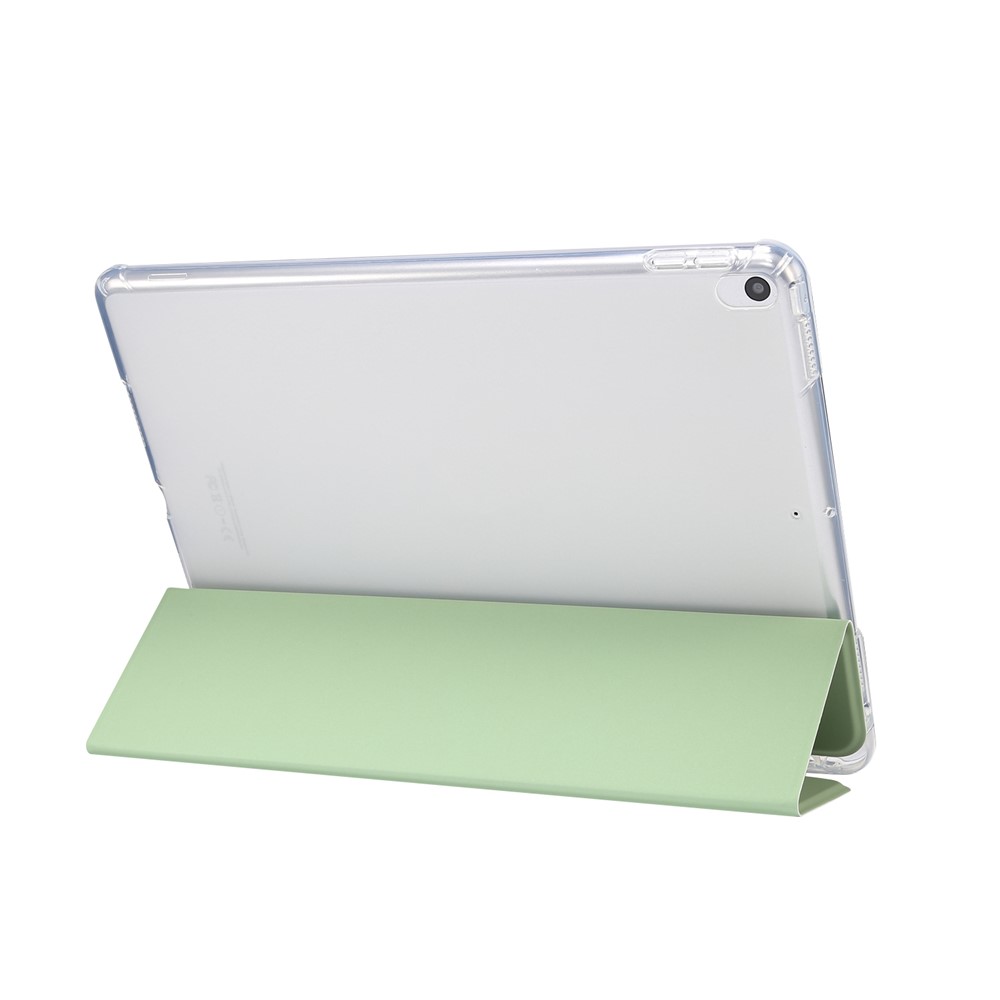 Skin Feeling Tri-fold Stand Leather TPU Case with Pen Slot for iPad Air 10.5 inch (2019)/Pro 10.5-inch (2017) - Green-4