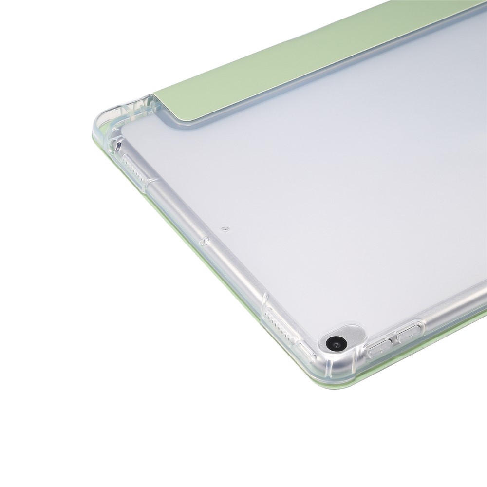 Skin Feeling Tri-fold Stand Leather TPU Case with Pen Slot for iPad Air 10.5 inch (2019)/Pro 10.5-inch (2017) - Green-6