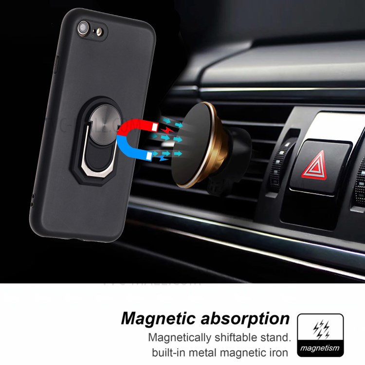 Finger Ring Kickstand Phone Cover for Apple iPhone 7/8/SE (2nd Generation) - Black-5