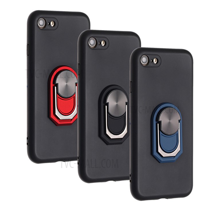 Finger Ring Kickstand Phone Cover for Apple iPhone 7/8/SE (2nd Generation) - Black-7