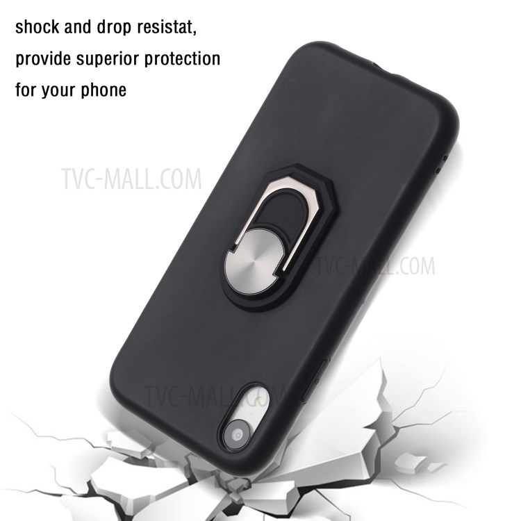 Armor Series Finger Ring Soft Phone Case for Apple iPhone XR 6.1 inch - Black-3