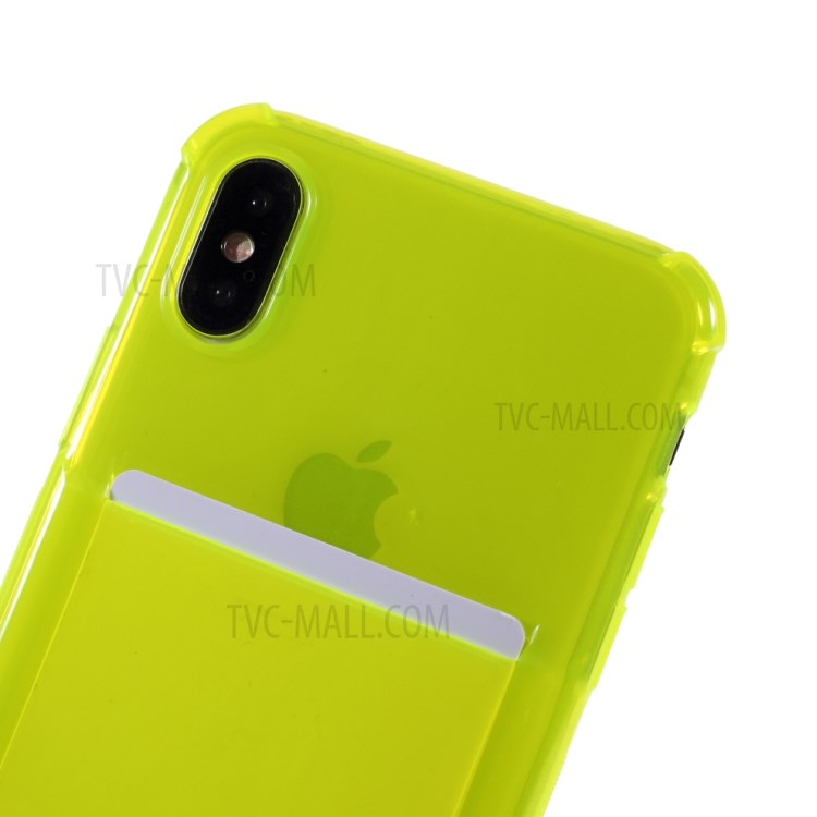 Anti-drop TPU Protective Case with Textile Hanging Rope for iPhone XS/X 5.8 inch - Green-3
