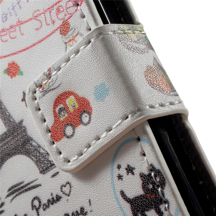 Leather Wallet Stand Case for iPhone SE/5s/5 - Cartoon Patterns-7