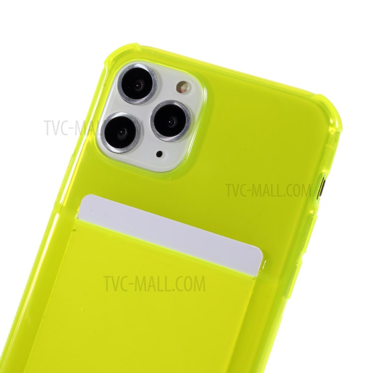 Shock-resistant TPU Phone Case with Textile Hanging Rope for iPhone 11 Pro Max 6.5-inch - Yellow-3