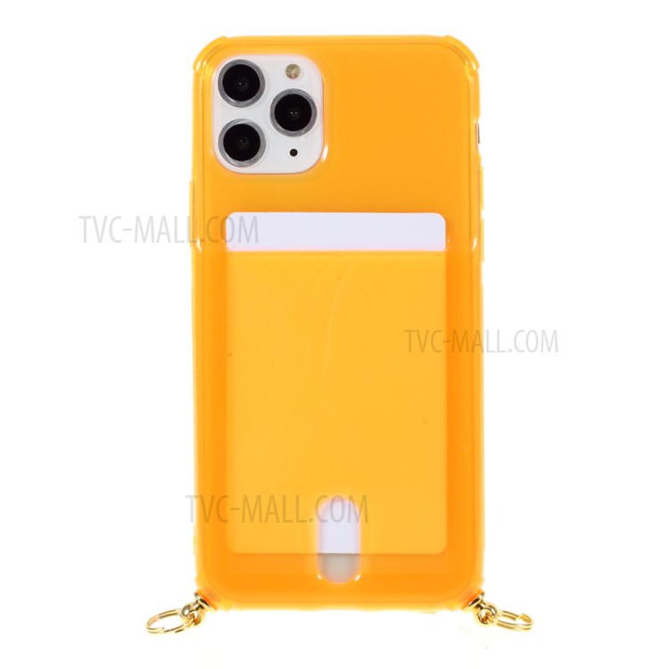 Shock-resistant TPU Phone Case with Textile Hanging Rope for iPhone 11 Pro 5.8-inch - Orange-4