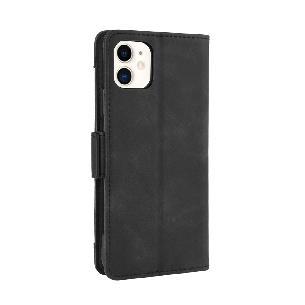 TÉLÉPHONE EN CUIR UNIQUE UNIQUE AVEC MODIFICER Slots Pour IPhone 12 Pro Max 6,7 Pouces - Noir