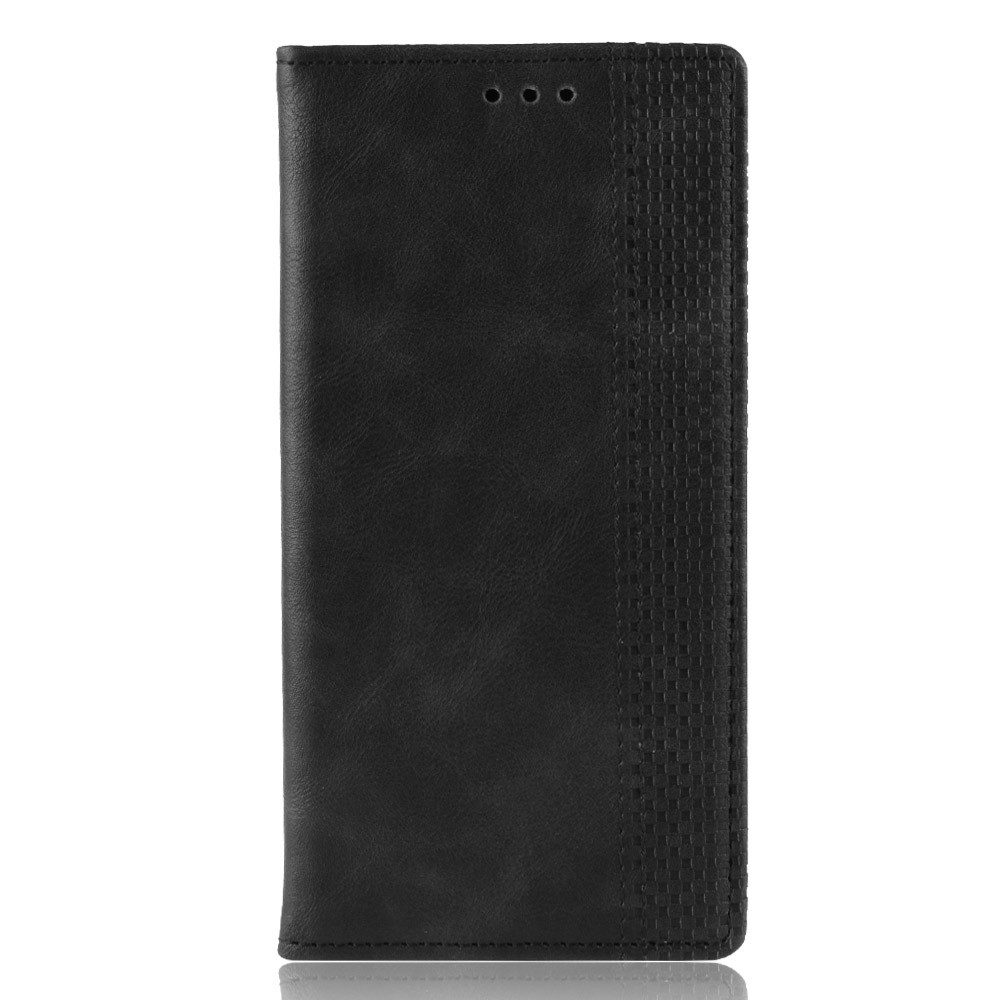 Auto-absorbierte Retro-PU-Lederabdeckung Für IPhone 12 Mini - Schwarz