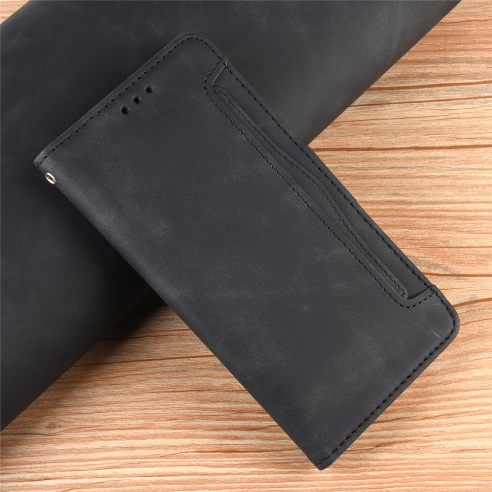 PU Leather Con Múltiples Ranuras Para Tarjetas Cubierta Elegante Para Iphone 12 Mini - Negro-12