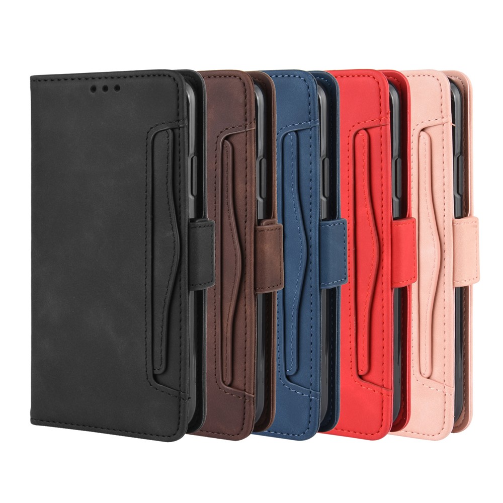 PU Leather Con Múltiples Ranuras Para Tarjetas Cubierta Elegante Para Iphone 12 Mini - Negro-13