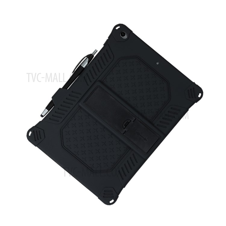Antiurto Coperchio Di Protezione Tablet Silicone Con PC Cavalletto E Tracolla Per Ipad 10.2 (2019) / ipad aria 10,5 pollici (2019) - Nero-4