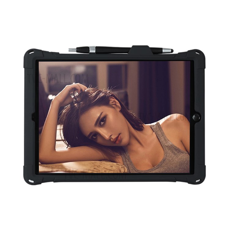 Antiurto Coperchio Di Protezione Tablet Silicone Con PC Cavalletto E Tracolla Per Ipad 10.2 (2019) / ipad aria 10,5 pollici (2019) - Nero-6