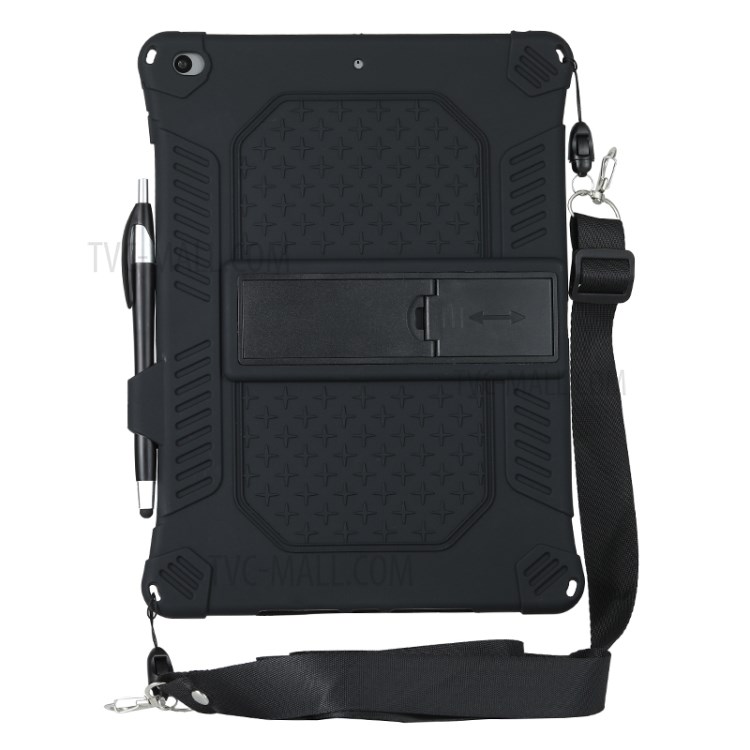 Antiurto Coperchio Di Protezione Tablet Silicone Con PC Cavalletto E Tracolla Per Ipad 10.2 (2019) / ipad aria 10,5 pollici (2019) - Nero-8