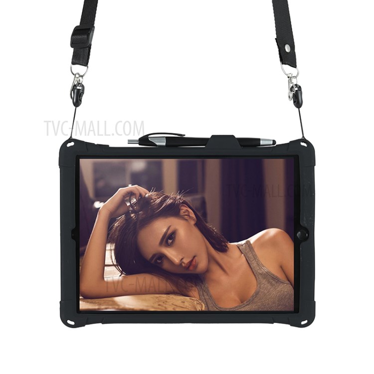 Antiurto Coperchio Di Protezione Tablet Silicone Con PC Cavalletto E Tracolla Per Ipad 10.2 (2019) / ipad aria 10,5 pollici (2019) - Nero-9