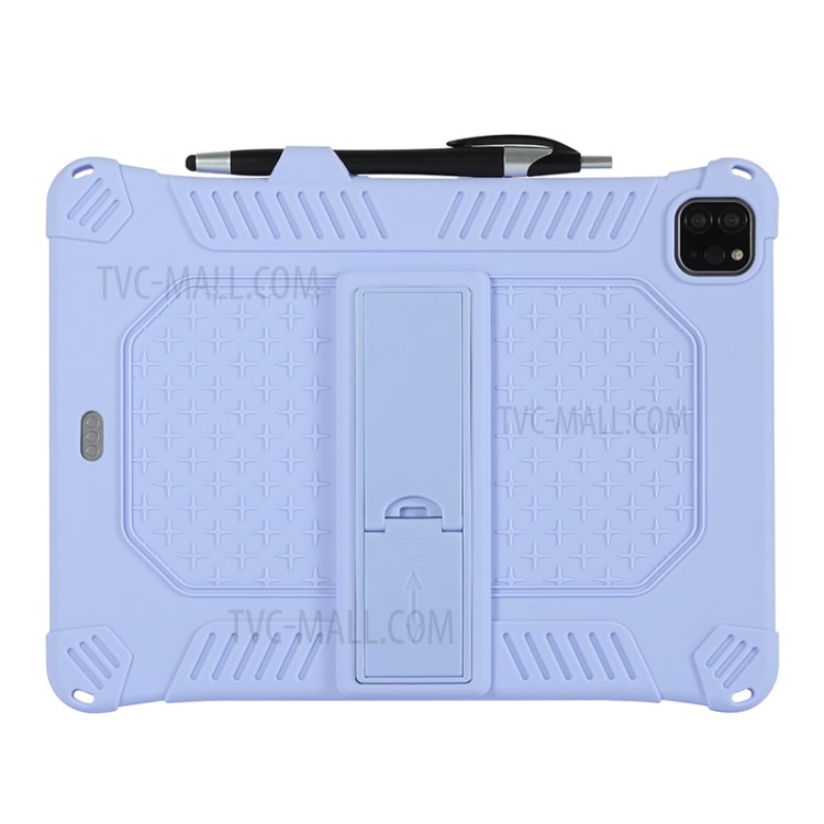 Shock Proof Silicone Tablet Protective Cover with PC Kickstand and Shoulder Strap for iPad Pro 11-inch (2020) - Purple-5