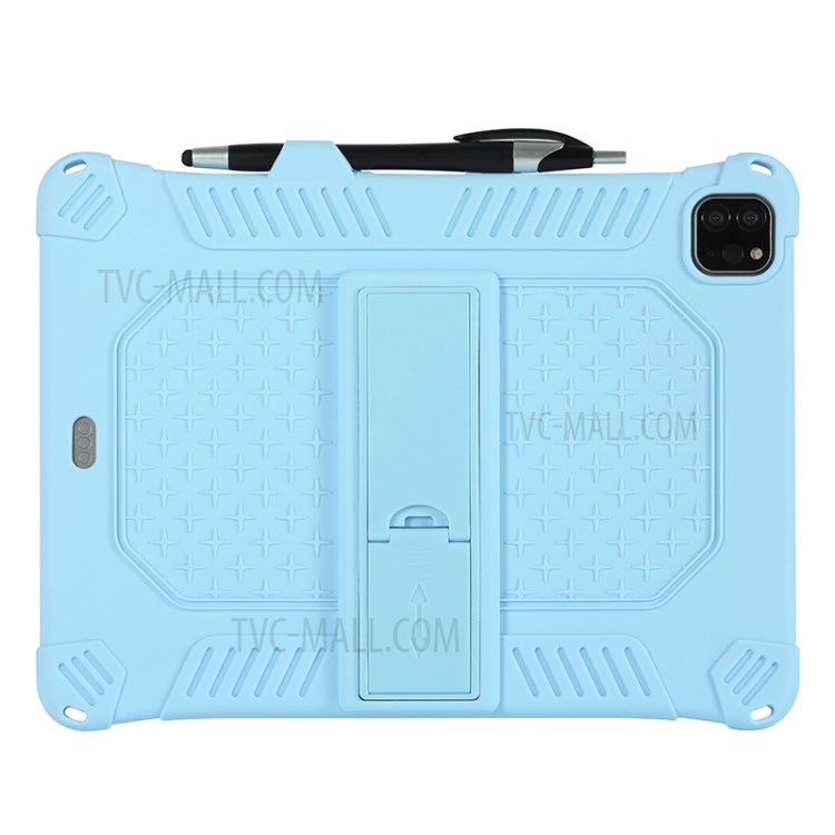 Shock Proof Silicone Tablet Protective Cover with PC Kickstand and Shoulder Strap for iPad Pro 11-inch (2020) - Baby Blue-5