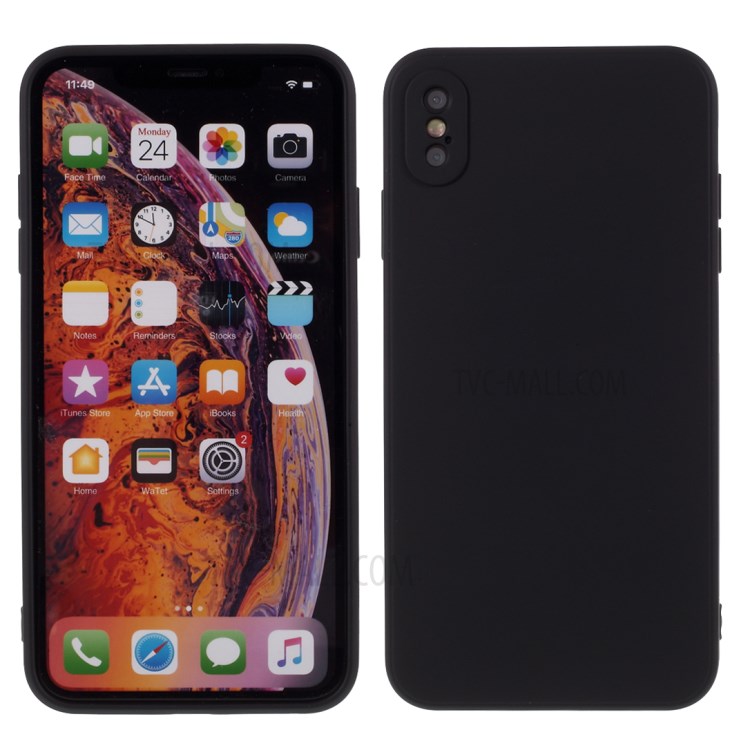 Copertura Della Cassa Del Telefono Nuova Silicone Molle Protettivo Per Iphone X / XS 5,8 Pollici - Nero-1