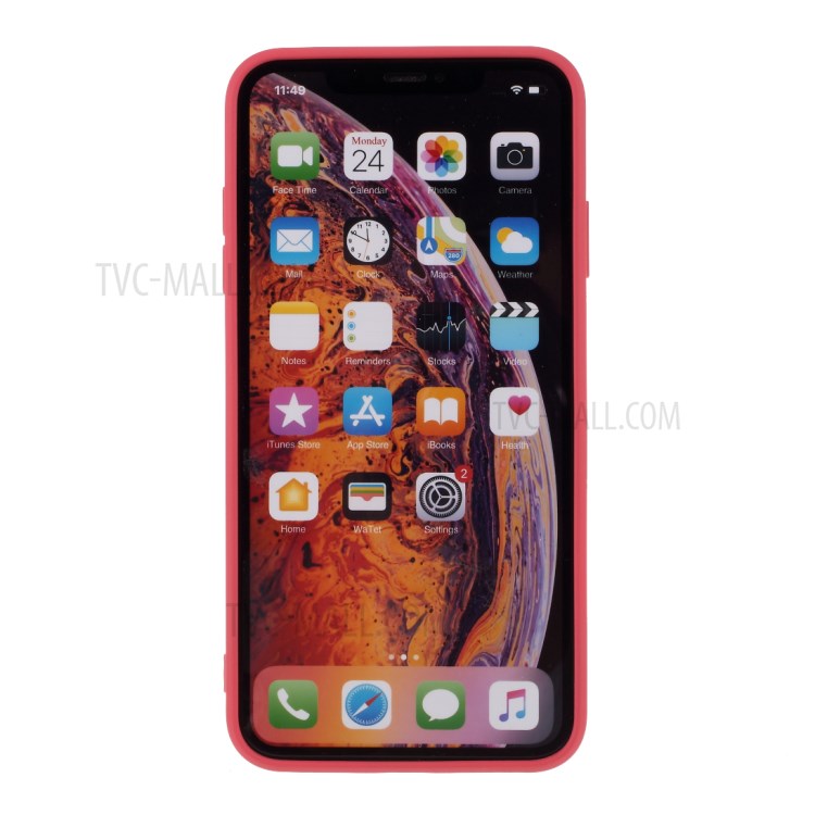 Newly Soft Silicone Protective Case Phone Cover for iPhone X/XS 5.8 inch - Red-3