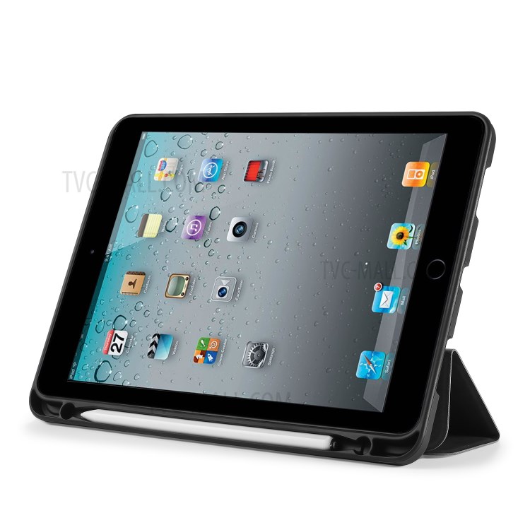 Dg. Ming Ver la Serie Auto Wake & Case de Teléfono de Cuero Para Dormir Para Apple Ipad Mini (2019) 7.9 Pulgadas / iPad mini 4 - Negro