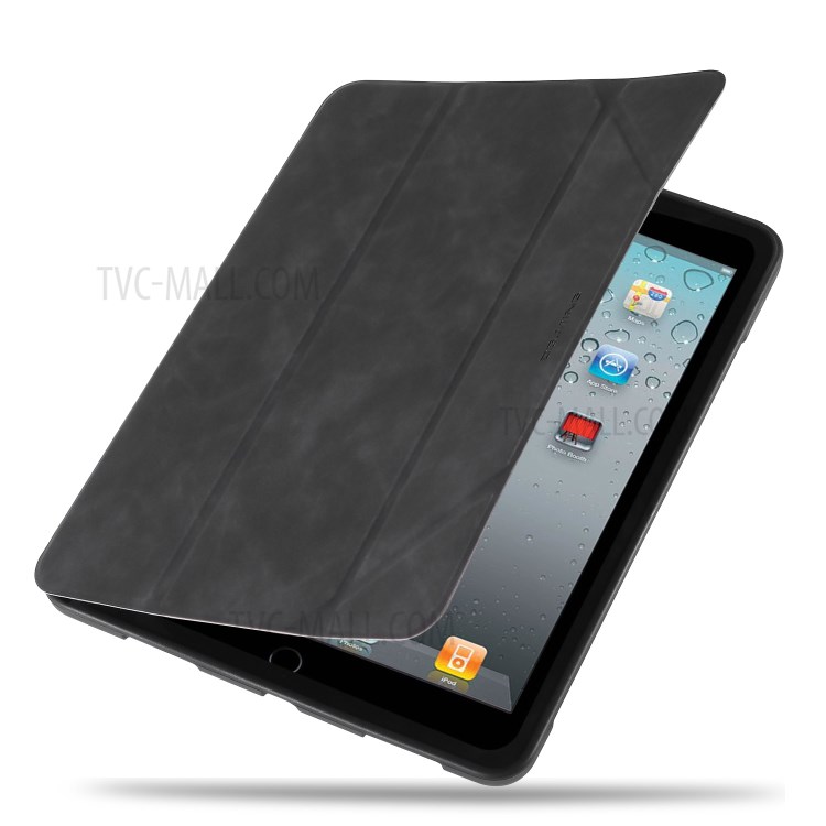 Dg. Ming Ver la Serie Auto Wake & Case de Teléfono de Cuero Para Dormir Para Apple Ipad Mini (2019) 7.9 Pulgadas / iPad mini 4 - Negro