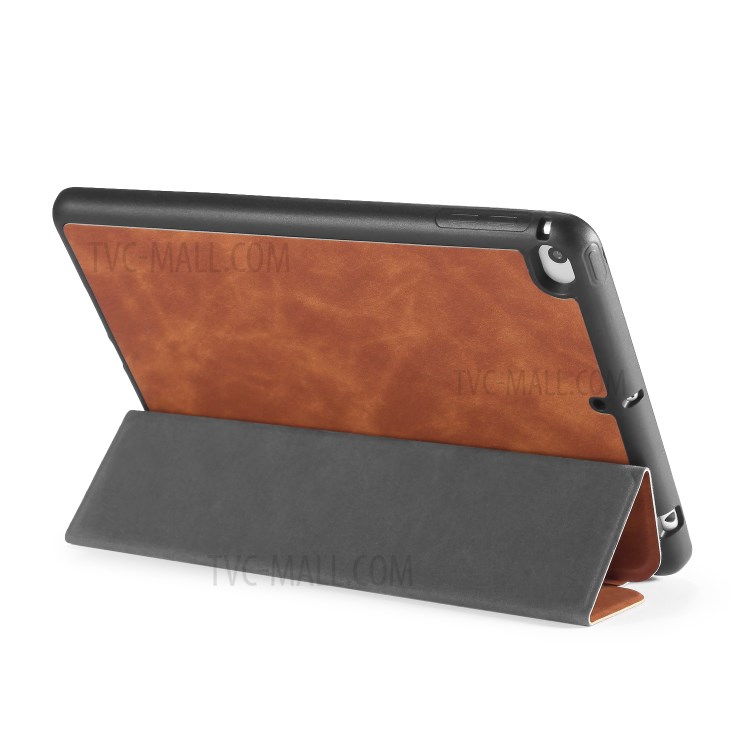 DG.MING See Series Auto Wake & Sleep Leather Phone Case for Apple iPad mini (2019) 7.9 inch / iPad mini 4 - Brown-18