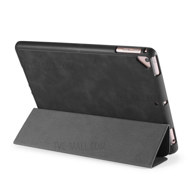 DG. MING Voir Série Sillage Automatique & Cas De Téléphone En Cuir De Sommeil Pour Apple IPad 9,7 Pouces (2018) / IPad De 9,7 Pouces (2017) - Noir-11