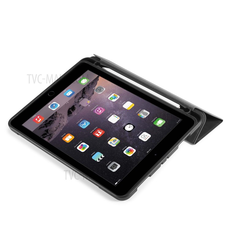 DG. MING Voir Série Sillage Automatique & Cas De Téléphone En Cuir De Sommeil Pour Apple IPad 9,7 Pouces (2018) / IPad De 9,7 Pouces (2017) - Noir-13