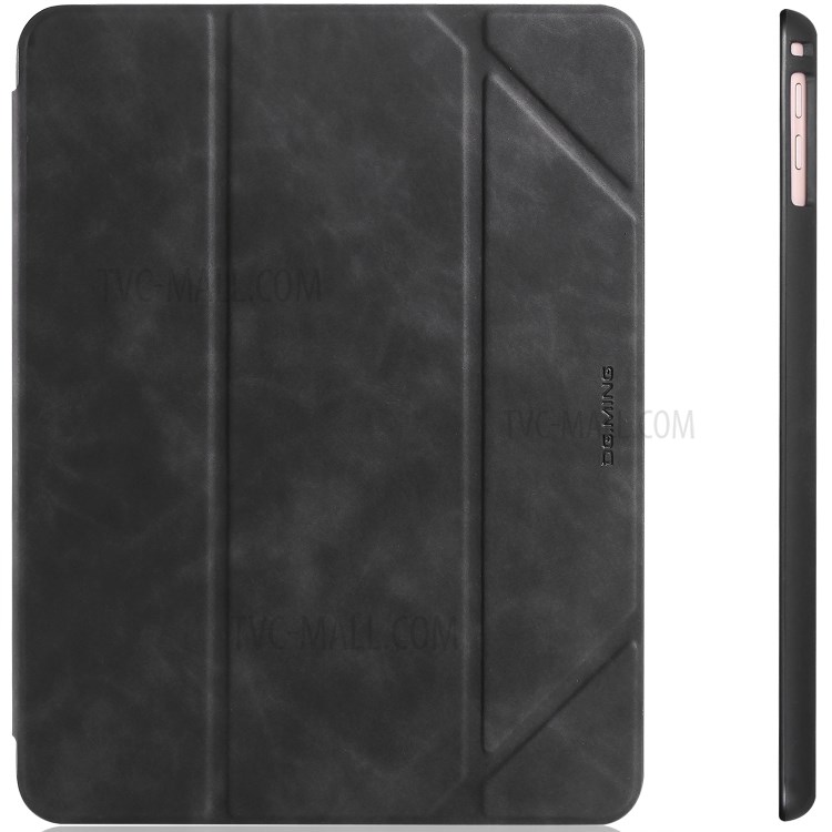 DG.MING See Series Auto Wake & Sleep Leather Phone Case for Apple iPad 9.7-inch (2018)/iPad 9.7-inch (2017) - Black-25