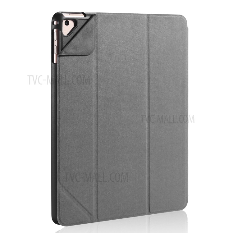 DG.MING See Series Auto Wake & Sleep Leather Phone Case for Apple iPad 9.7-inch (2018)/iPad 9.7-inch (2017) - Grey-11