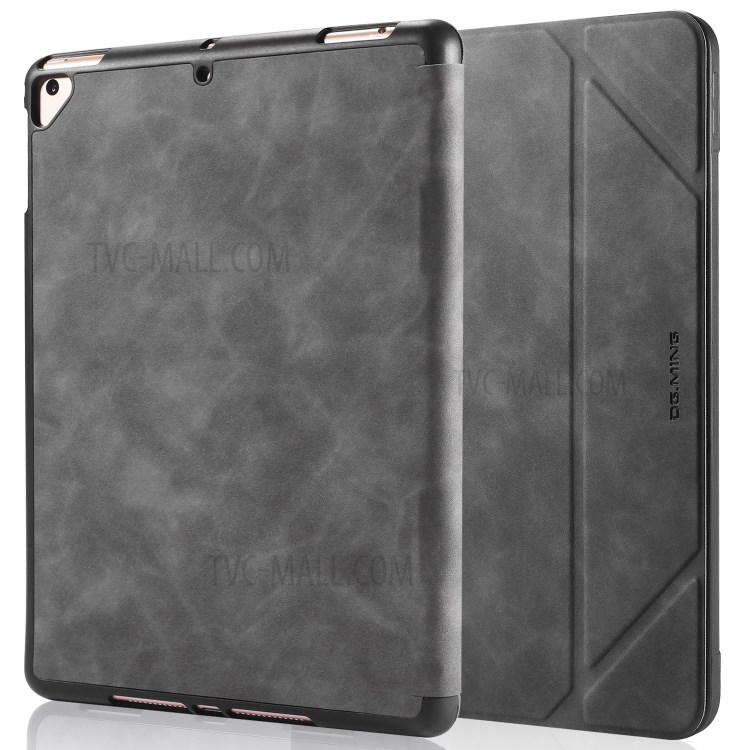 DG.MING See Series Auto Wake & Sleep Leather Phone Case for Apple iPad 9.7-inch (2018)/iPad 9.7-inch (2017) - Grey-2