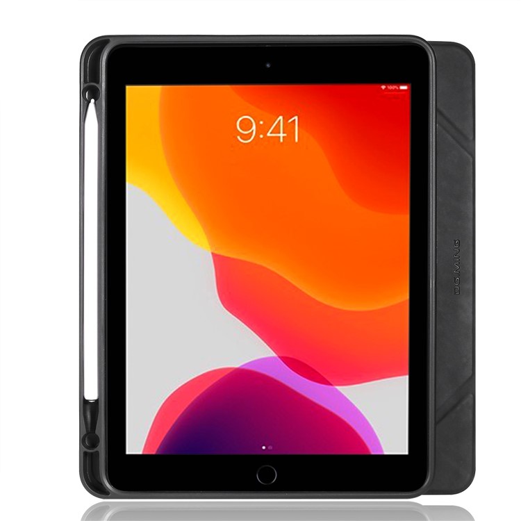 Dg. Ming Voir Série Case Auto Wake & Coque en Cuir de Sommeil Pour Ipad 10.2 (2021) / (2020) / (2019) - le Noir