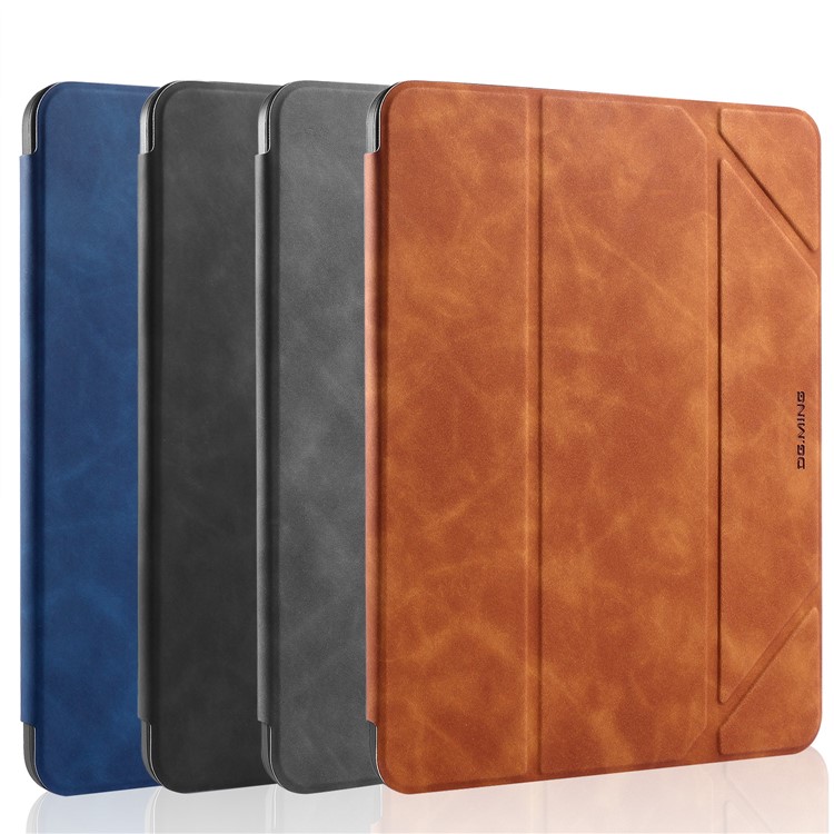 Дг. Ming См. Серия Case Auto Wake & Оболочка Кожи Для Сна Для Ipad 10.2 (2021)/(2020)/(2019) - Черный