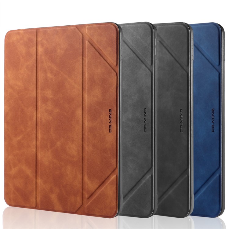 Dg. Ming Vedi Series Case Auto Wake & Sleep Leather Shell Per Ipad 10.2 (2021)/(2020)/(2019) - Nero