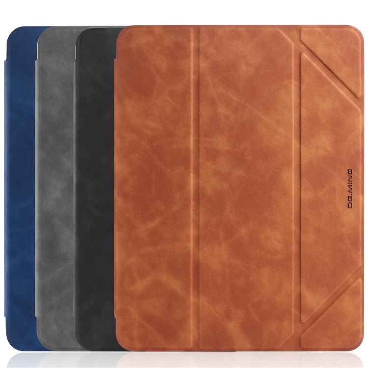 Dg. Ming Vedi Series Case Auto Wake & Sleep Leather Shell Per Ipad 10.2 (2021)/(2020)/(2019) - Nero-32