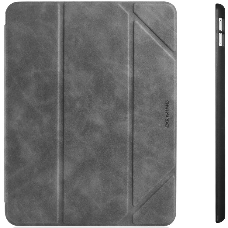 Dg. Ming Voir Série Case Auto Wake & Coque en Cuir de Sommeil Pour Ipad 10.2 (2021) / (2020) / (2019) - Gris-17