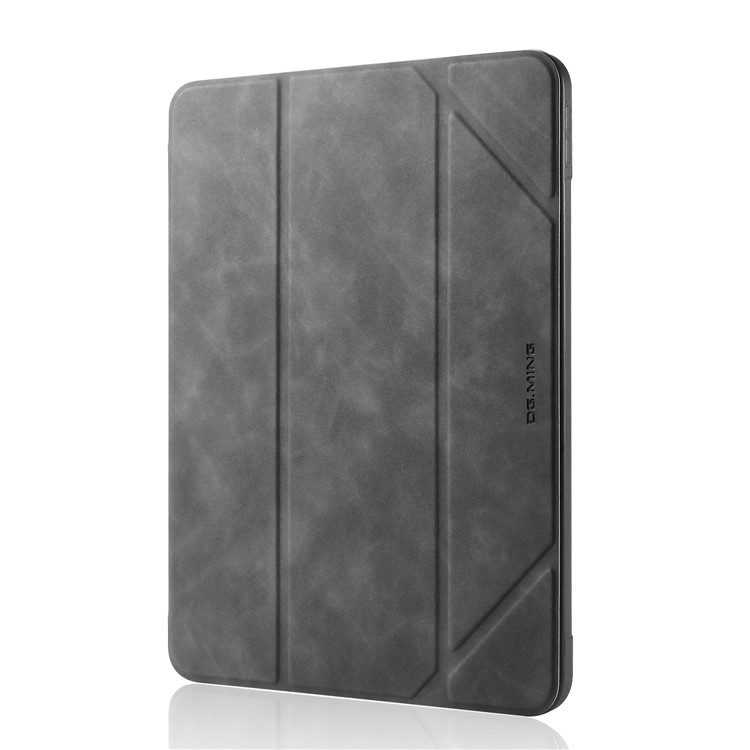 DG.MING See Series Case Auto Wake & Sleep Leather Shell for Apple iPad 10.2 (2020) (2019) - Grey-5
