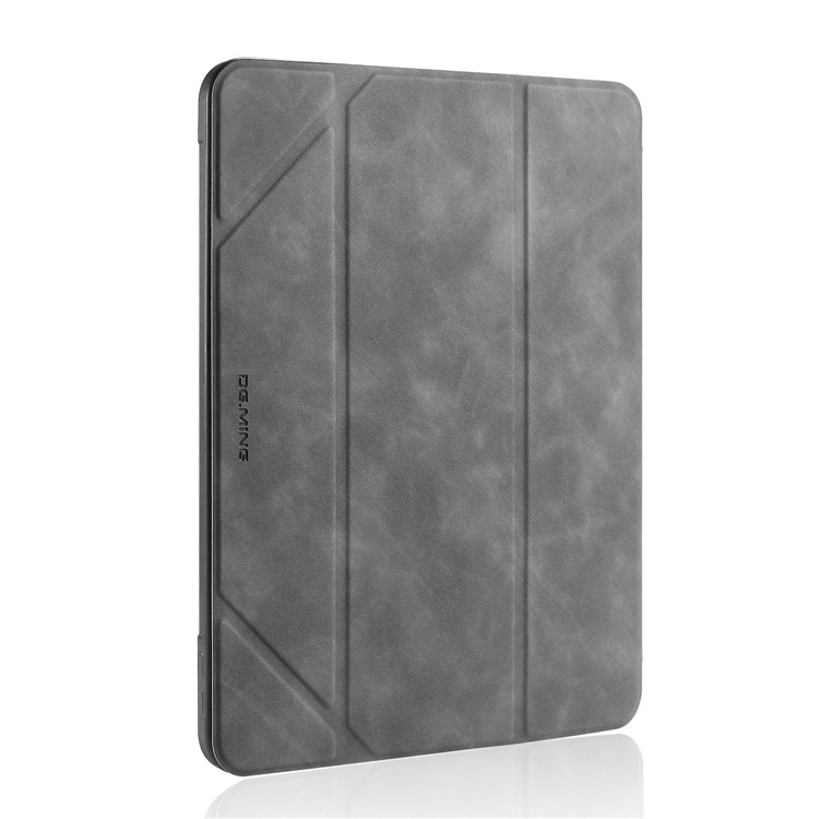 DG.MING See Series Case Auto Wake & Sleep Leather Shell for Apple iPad 10.2 (2020) (2019) - Grey-6