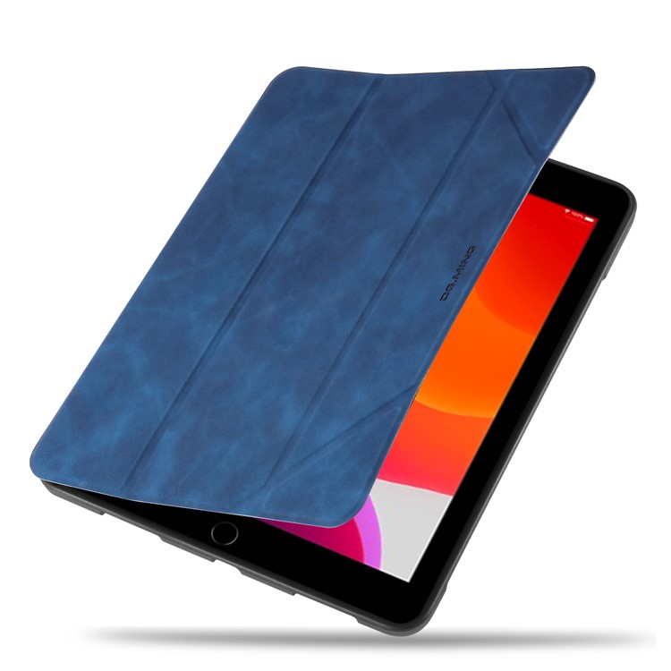 Dg. Ming Voir Série Case Auto Wake & Coque en Cuir de Sommeil Pour Ipad 10.2 (2021) / (2020) / (2019) - Bleu-11